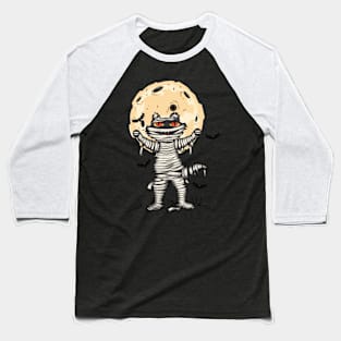 Cat Mummy in Halloween Baseball T-Shirt